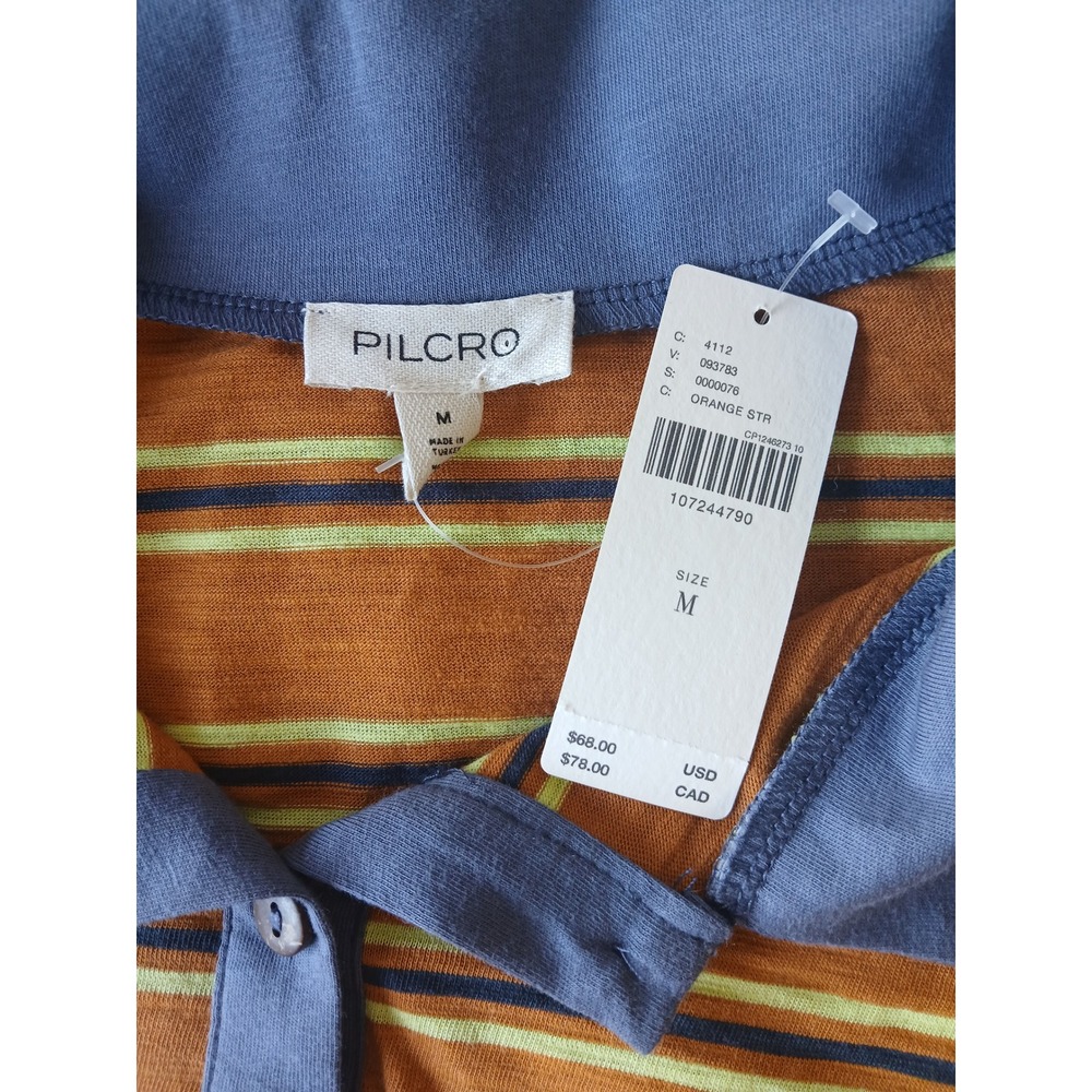 Pilcro polo cropped top rugby preppy NWT indie medium - Picture 3 of 10